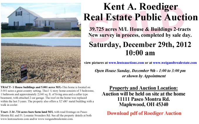 Kent A. Roediger Auction